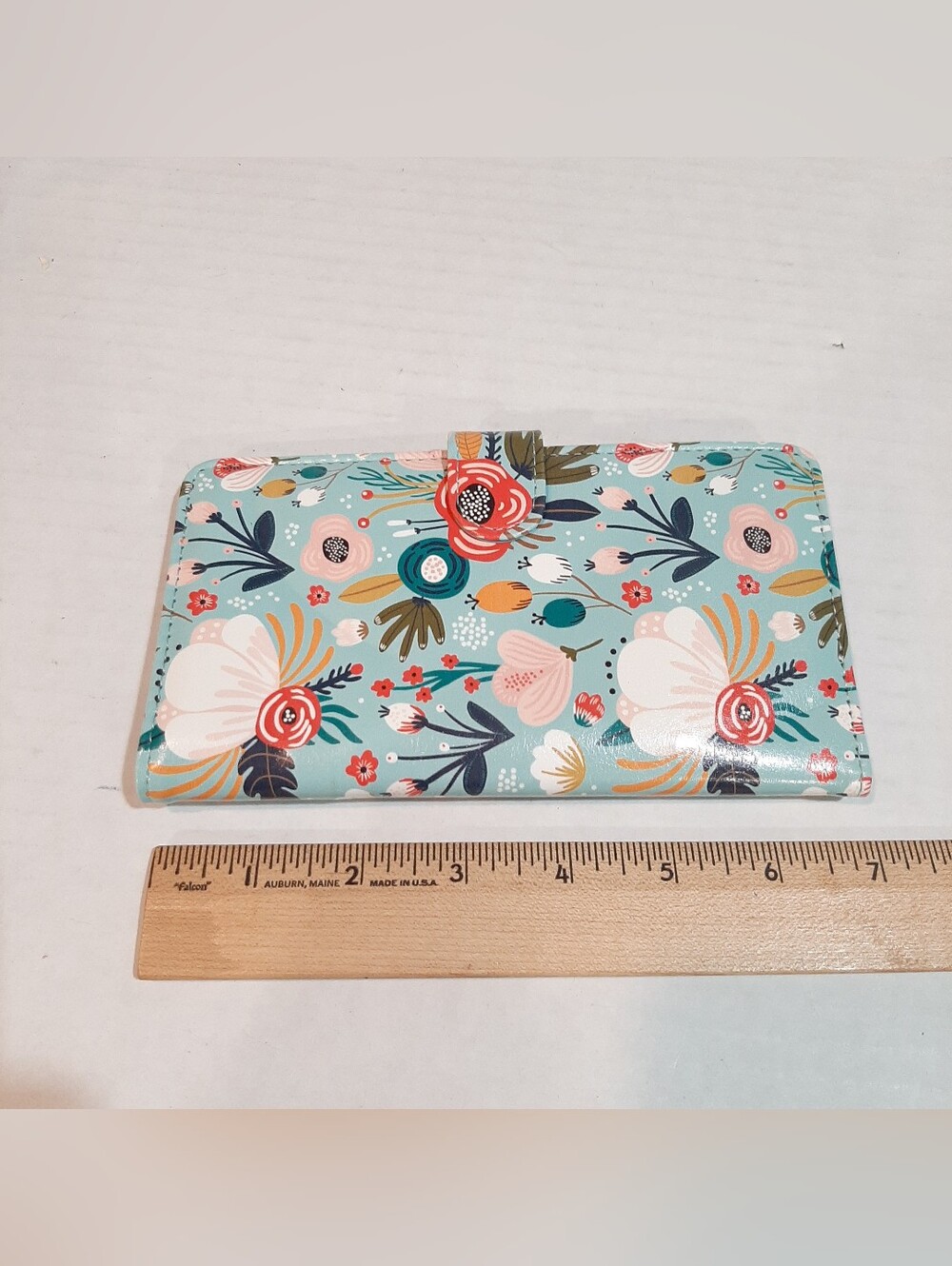 Unbranded Teal Multicolor Floral Wallet